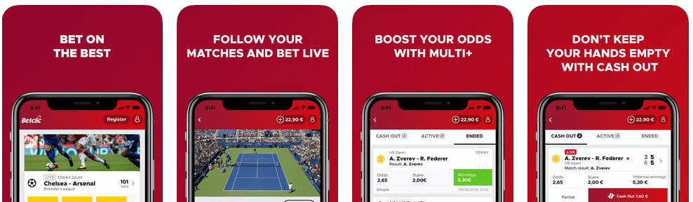 Main features of the Betclic Sport application